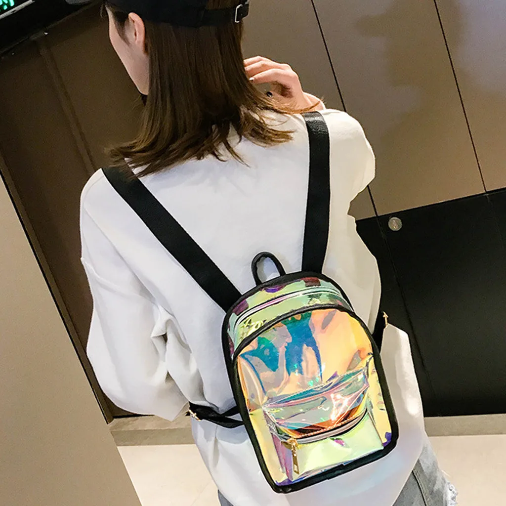 

Women Slid Candy Colorful Zipper Waterproof Backpacks Travel Bag School Package Outdoor Size 19cm(L)x9cm(W)x26cm(H) 10H