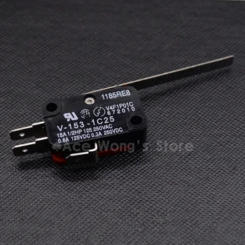 

10Pcs Long Straight Hinge Lever SPDT Micro Limit Switch V-153-1C25