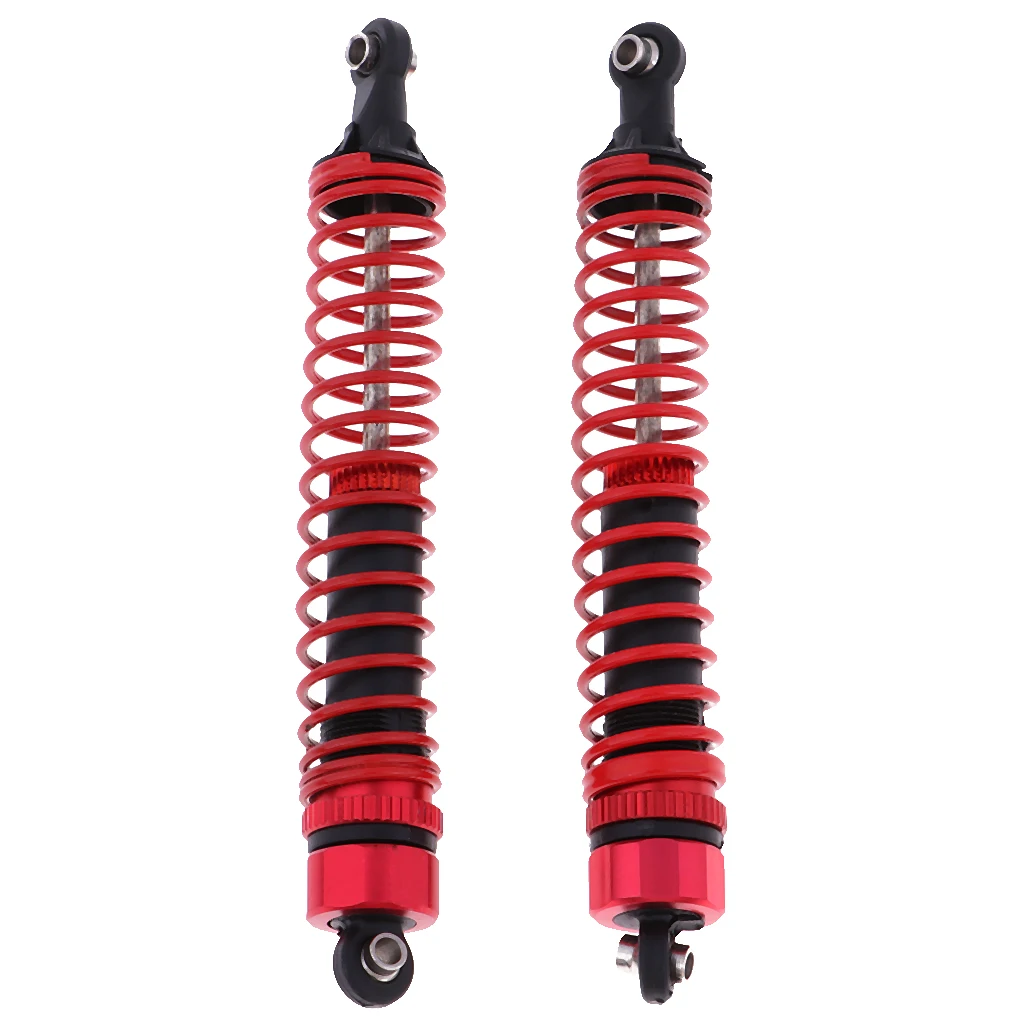 2x Metal Shock Absorber 1/12 High Speed RC Car Accessories Long Shock Absorber FY-BZ02 Damped Red Shock Absorption