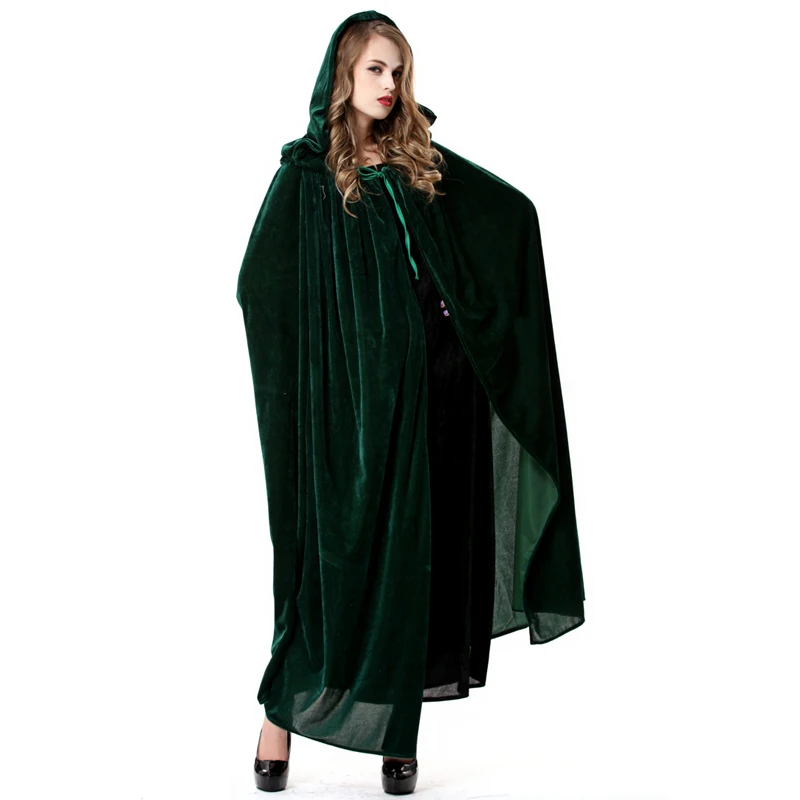 Cosplay cloak costume masquerade green cloak female sexy women Cartoon