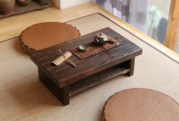 Oriental Antique Furniture Design Japanese Floor Tea Table Small Rectangle Home Living Room Wooden Coffee Tatami Low Table Wood living room furniture china classic antique kang table rosewood rectangle small tea coffee desk solid wood teapoy customizable