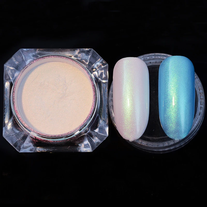 3 Boxes Pearl Effect Nail Glitter Powder Set Shimmer Pigment Manicure DIY Manicure Nail Art Glitter Kit