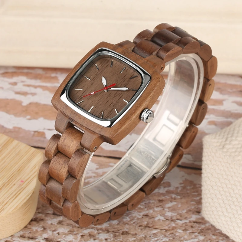 Unique Walnut Wooden Watches for Lovers Couple Men Watch Women Woody Band Reloj Hombre 2019 Clock Male Hours Top Souvenir Gifts 2019 2020 2021 2022 2023 (17)