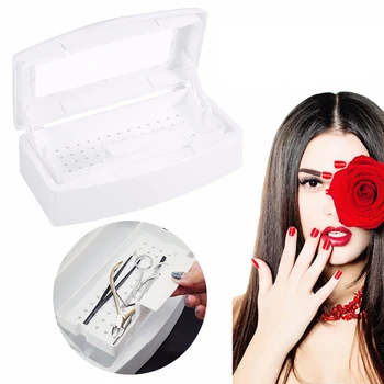 

1Pc Nail Art Tool Clean Sterilizer Box Disinfection Storage Box Pedicure Manicure Nail Sterilizer Box As Shown