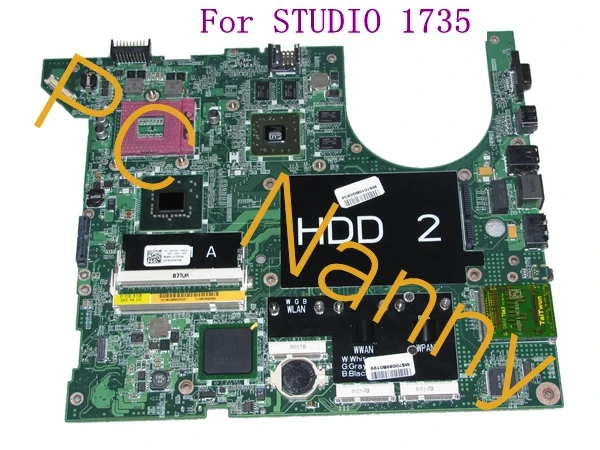 

For DELL STUDIO 1735 Laptop Intel MOTHERBOARD 0H274K H274K PM965 ddr2 with Graphics Chip + Free CPU Tested