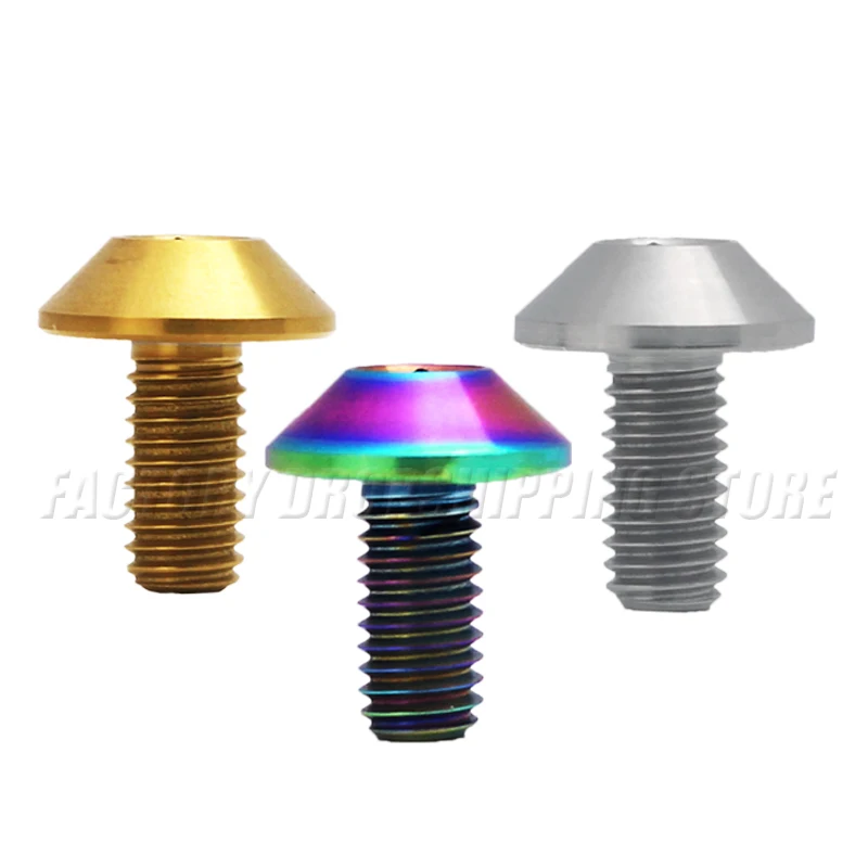 

Titanium Bolt Button Allen Hex Head M6 X 12 15 18 20mm Ti Screws for Motor Bike Disc 1pcs