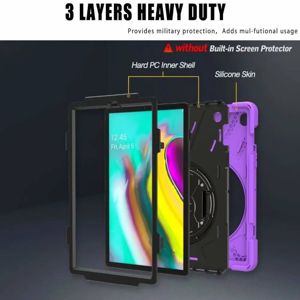 Case for Samsung Galaxy Tab S5E 10.5 T720 T725 2019 Heavy Duty 360 Rotating Hand Strap Kids for Samsung T720 Shockproof Cover (6)