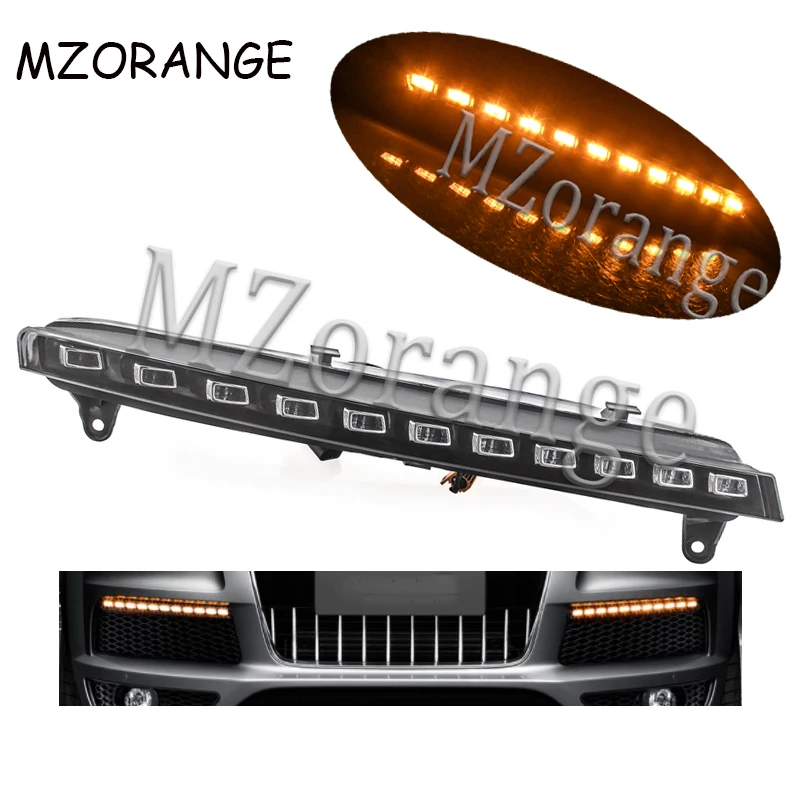 

LED Daytime Running Light For Audi Q7 2006 2007 2008 2009 Fog Lamp Bulb Yellow Turn Signal Light Waterproof Car DRL Car-styling