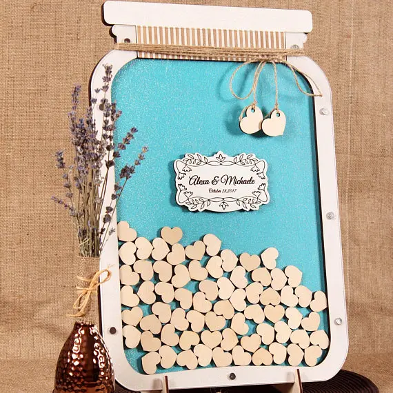 

Creative Message Book Gift Custom Message Book Rusty Wedding Message Book Mason Jar Wood Message Book Replacement Wood Message