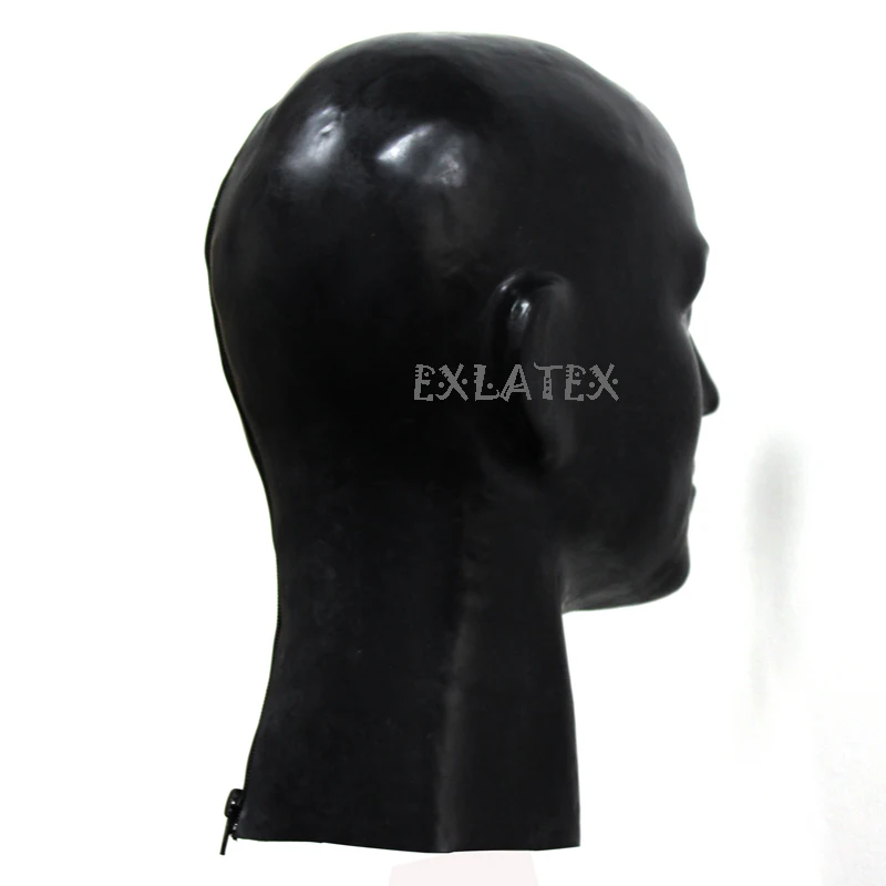Latex Hood Sex Dolls male deadpool mask bondage hood latex dog mask-black (2)