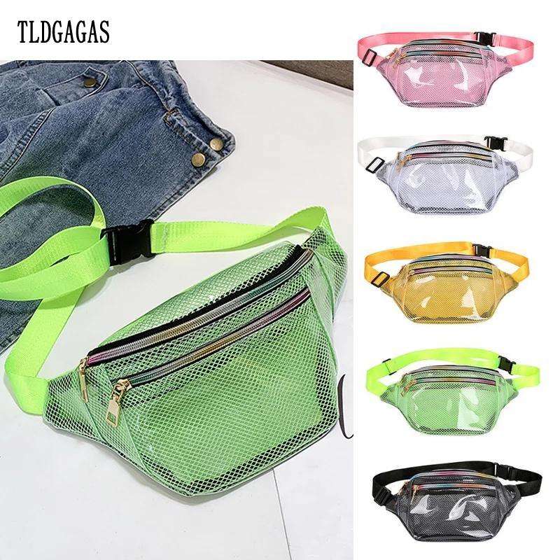 New-Simple-Transparent-Waist-Bags-Women-PVC-Fanny-Packs-Girls-Casual-Small-Waterproof-Chest-Shoulder-Packs 