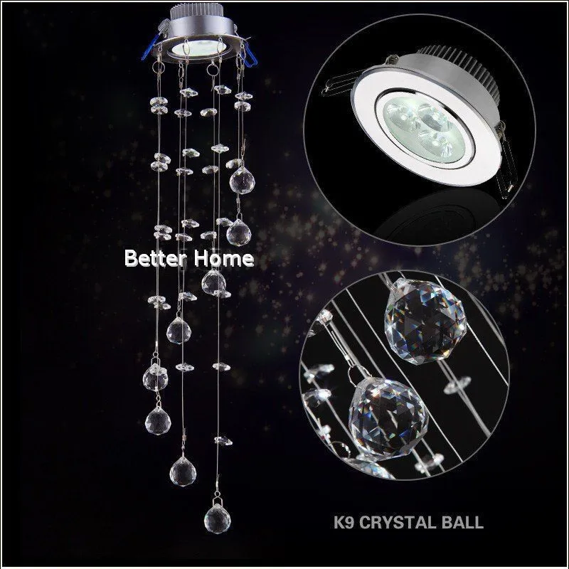 escovado lâmpada de cristal, brilho decorativo, K9, 110-240V