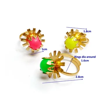 

12 Metal gold Girl gem RINGS 790 VENDING MACHINE TOYS pinata Bag Filler Loot Gag Princess birthday party favor Favour gift prize