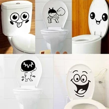 Salle de bain toilette couvercle autocollant Stickers muraux décor à la maison amovible Stickers muraux pour autocollants de toilette pâte décorative pour la maison(China)