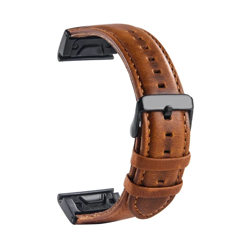 

Crazy Horse Leather Band Wristband For Garmin Fenix 3/Fenix 3 HR/Fenix 5X Quick Release,Garmin Fenix 5x Quick Fit Strap 22mm