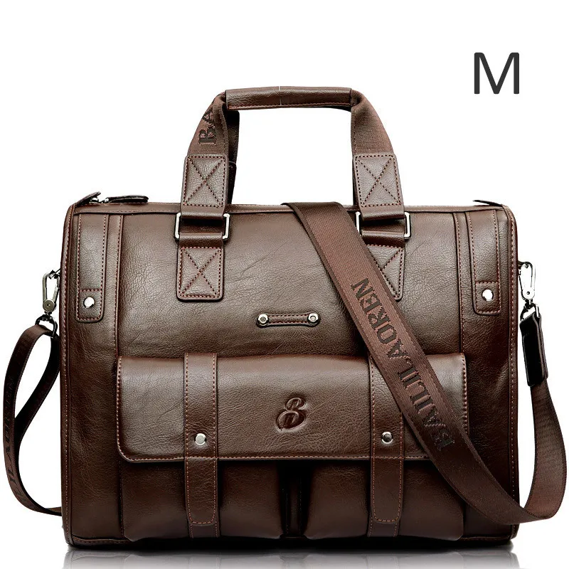 Большой Вместительный мужской кожаный коричневый портфель, деловая сумка, Мужская винтажная сумка на плечо, мужская сумка для ноутбука, супер дорожные сумки Maleta - Цвет: Light Brown M