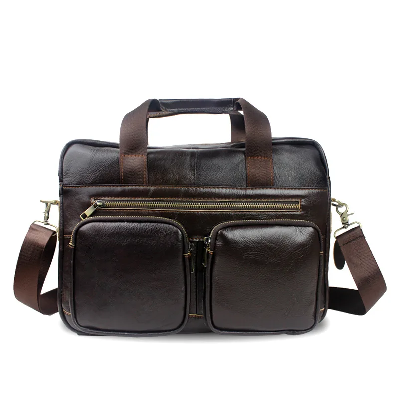 Brand New Genuine Cowhide Leather Men's Handbag Business Briefcase