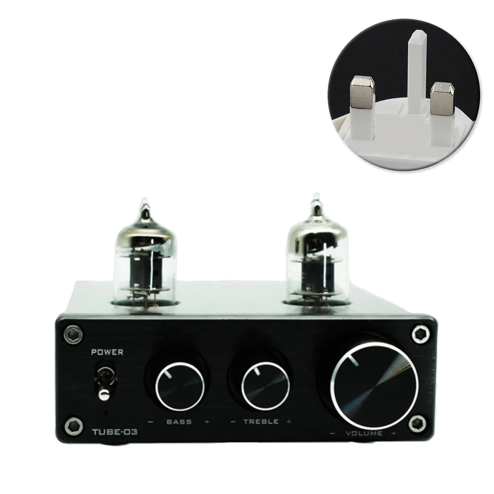 HIFI Adjustable Universal Turntable RIAA Headphone Vacumn Home Phono Preamp Aluminium Pre Amplifier Mini 6K4 Tube