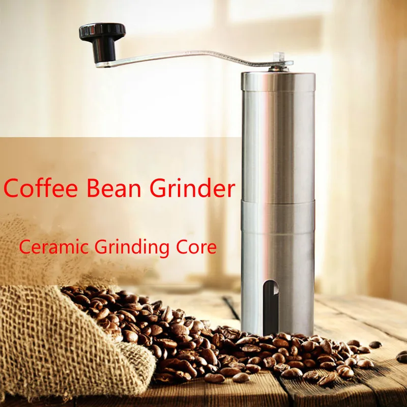 

Manual Coffee Grinder 304 Stainless Coffee Maker ceramics Core Steel Hand Burr Mill Grinder Ceramic Corn Coffee Grinding Machine