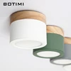 BOTIMI Nordic LED Ceiling Lights With Metal Lampshade For Corridor 220V Round Wooden Ceiling Lamp COB Surface Mounted Lighting ► Photo 1/6