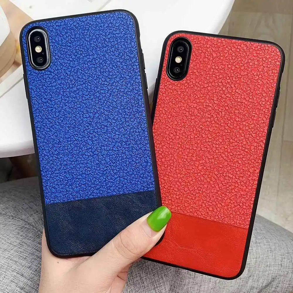 KISSCASE чехол на айфон 7 6 s 8 материя кожа для iPhone 6s X XS MAX XR Ретро 7Plus 8Plus бизнес Fundas Capa