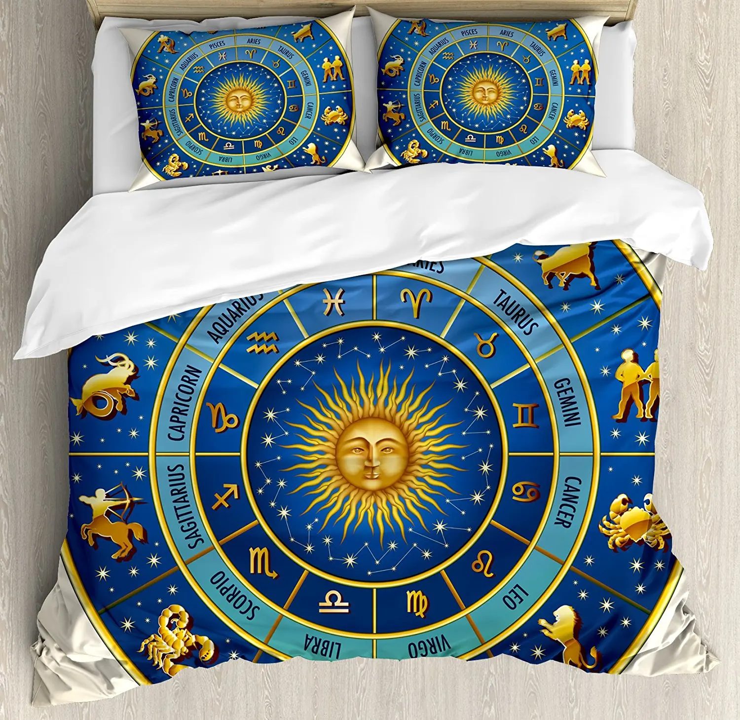 Astrology Duvet Cover Set Wheel of Astrological Signs Names and Dates