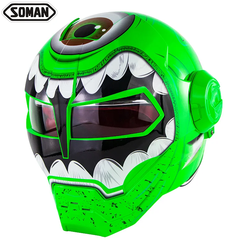 Индивидуальный мотоциклетный шлем с граффити, мотоциклетный шлем, велосипедный шлем, флип-ап, Verspa, Ironman, череп, capacetes Ghost Casco DOT Soman 515