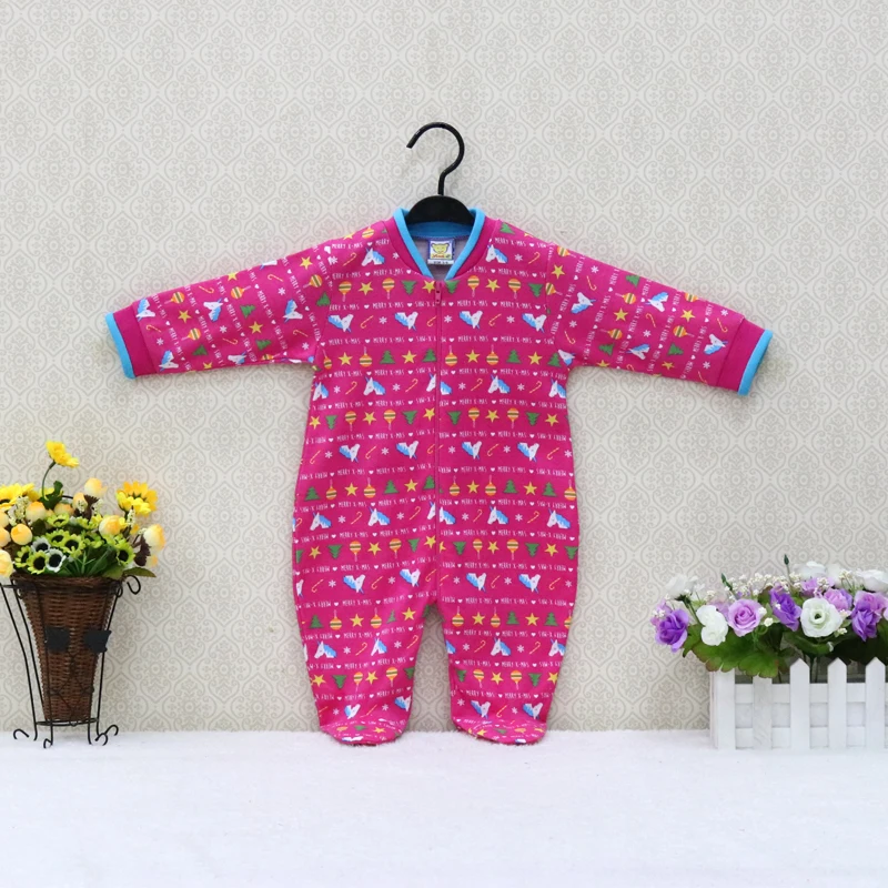 2021 Little Q Pure Cotton Newborn rompers Winter one piece fashion print Baby Clothing