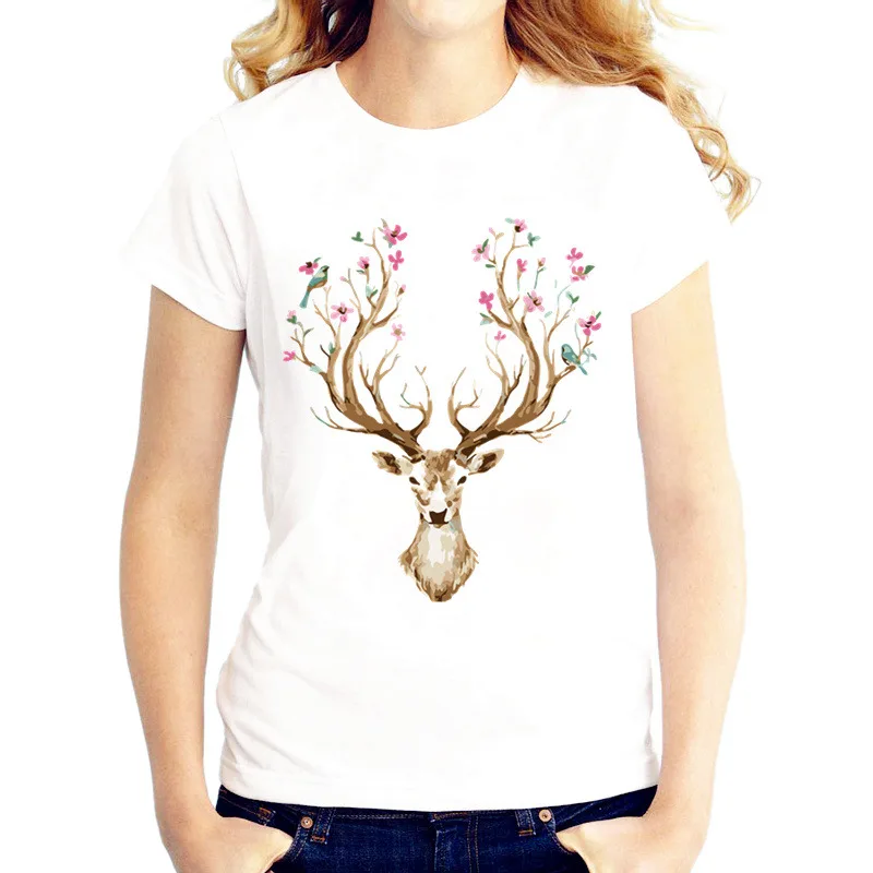 

New Year Christmas T-shirt Women Printed Good Quality TShirt Short Sleeve T-shirts O-Neck Fashion Tee Shirts HWP7286