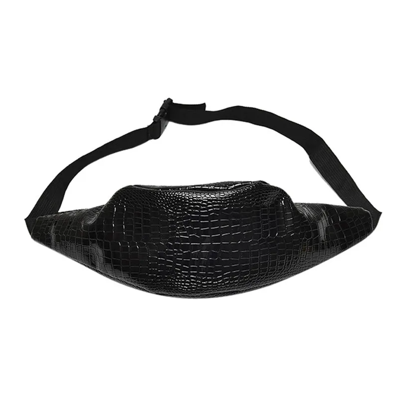 

Hot Selling Women Fashion Casual Crocodile Pattern Leather Messenger Shoulder Belt Bag Chest Bag Women Utility Zipper Waist Pack