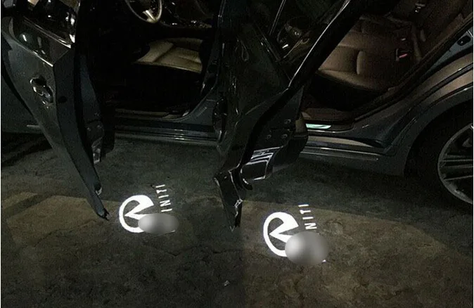 2 шт./лот светодиодный Двери Автомобиля проекторы логотипов светильник Ghost Shadow светильник для Infiniti fx35 fx37 f50 g35 g37 qx56 qx60 q50 ex35