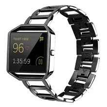 Ремешки из нержавеющей стали с рамкой для Fitbit Blaze Смарт часы замена аксессуары, ремни