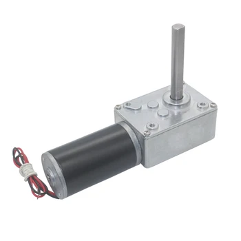 

5840-31zy DC12V 24V Strong Torque Worm Gearbox Reduction Reversed Type-D Long Shaft High-Power Worm Gear Motor Curtain Motor