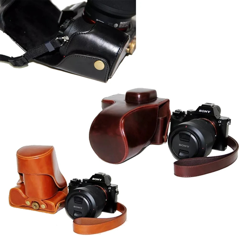 New Camera Case Bag for Sony alpha A7R A7 Mark 1 Sony A7R PU Leather