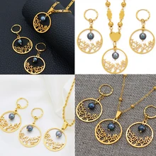 Anniyo, новая модель, гавайский этнический комплект ювелирных изделий, ожерелье, серьги, для женщин, девушек, Гуам, Микронезия, Marshallese Hawaii, лучший подарок#103421