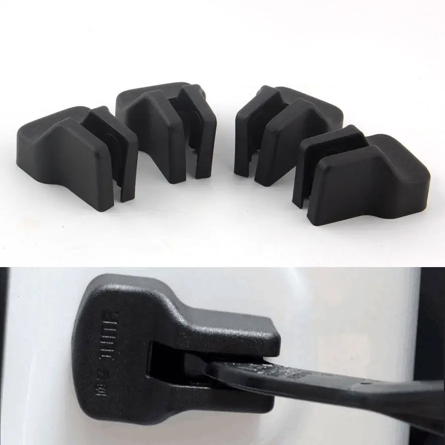 4Pcs Car Door Stopper Stop Rust Waterproof Protector Cover Fit For