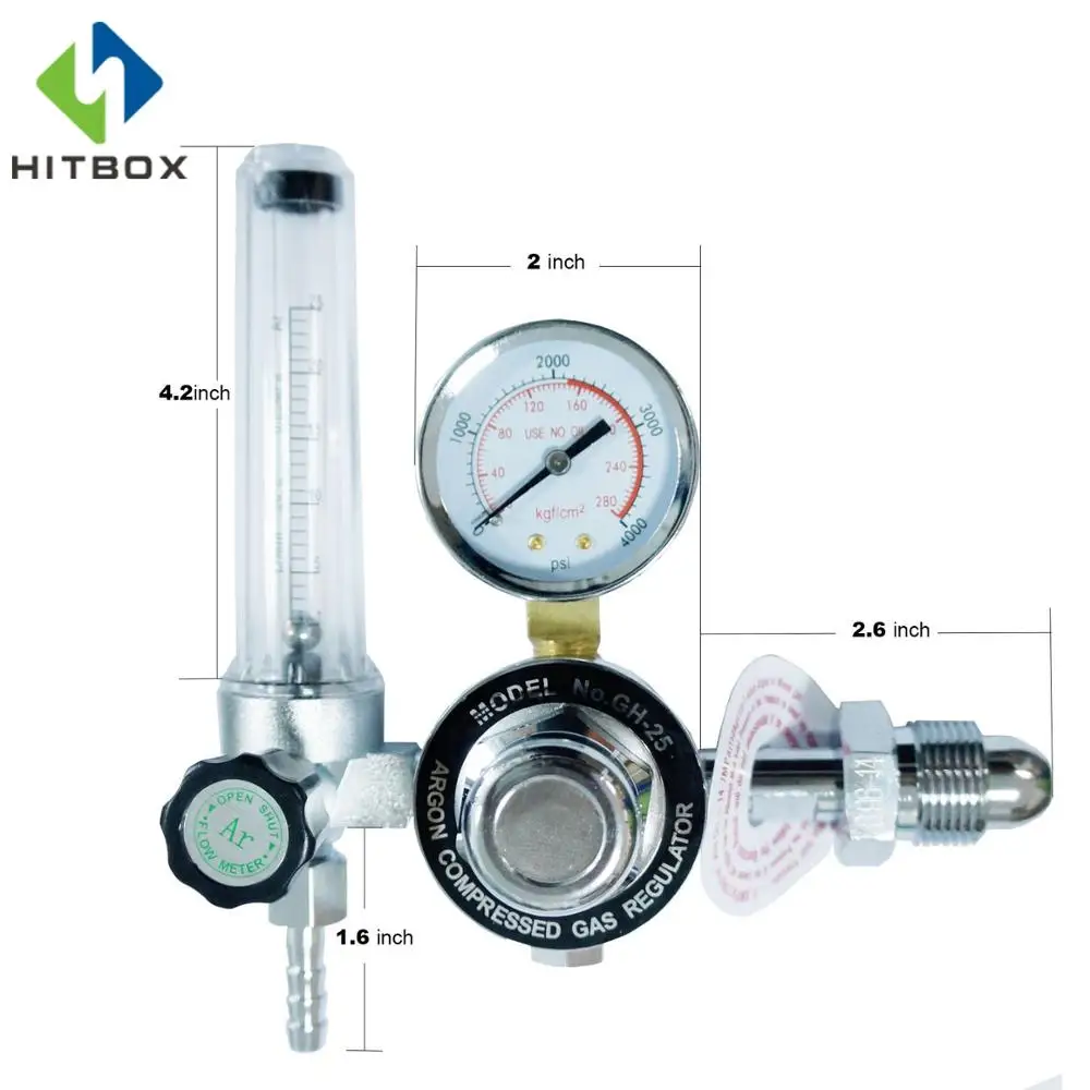 HITBOX TIG Argon Gauge регулятор РАСХОДОМЕР регулятор аргон сварочный расходомер