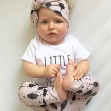 Детская одежда для новорожденных девочек летние шорты с длинным рукавом, футболка с длинным рукавом и надписью+ с принтом в виде воздушного шара и штаны+ повязка на голову, комплект из 3 предметов, комплект детской одежды для маленьких девочек