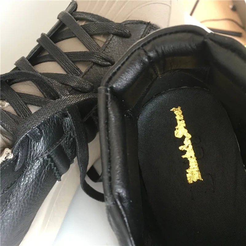 Г.; черные и уличные ботинки в стиле хип-хоп из натуральной кожи на толстой платформе с круглым носком; уличные ботинки унисекс высокого качества ручной работы