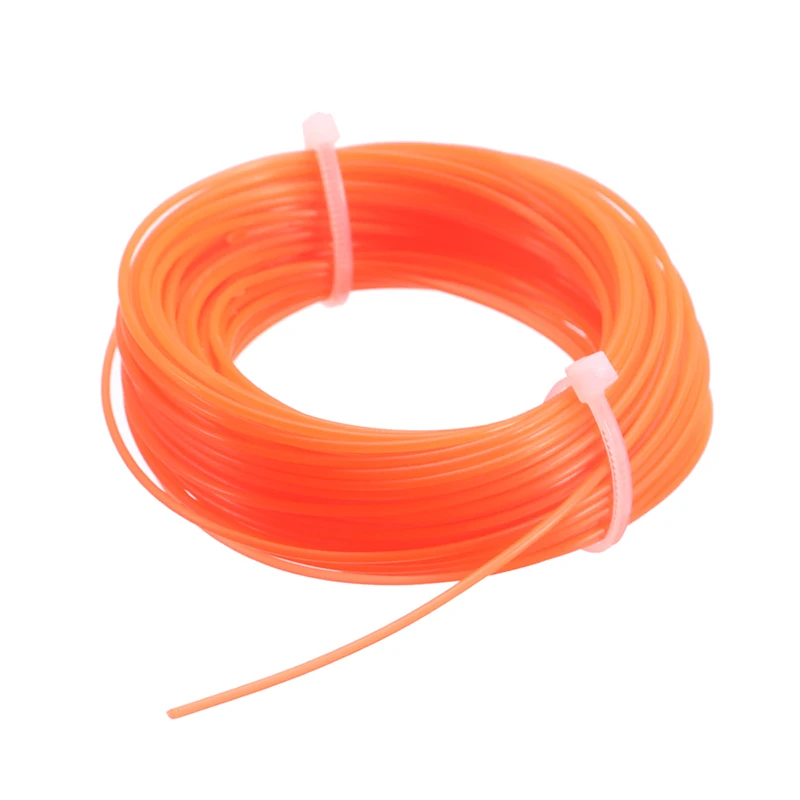 Orange-Red Nylon Trimmer Line Rope Roll Cord Wire String Tough and Flexible for Grass Strimmer Grass Cutting Supplies 15m x 3mm