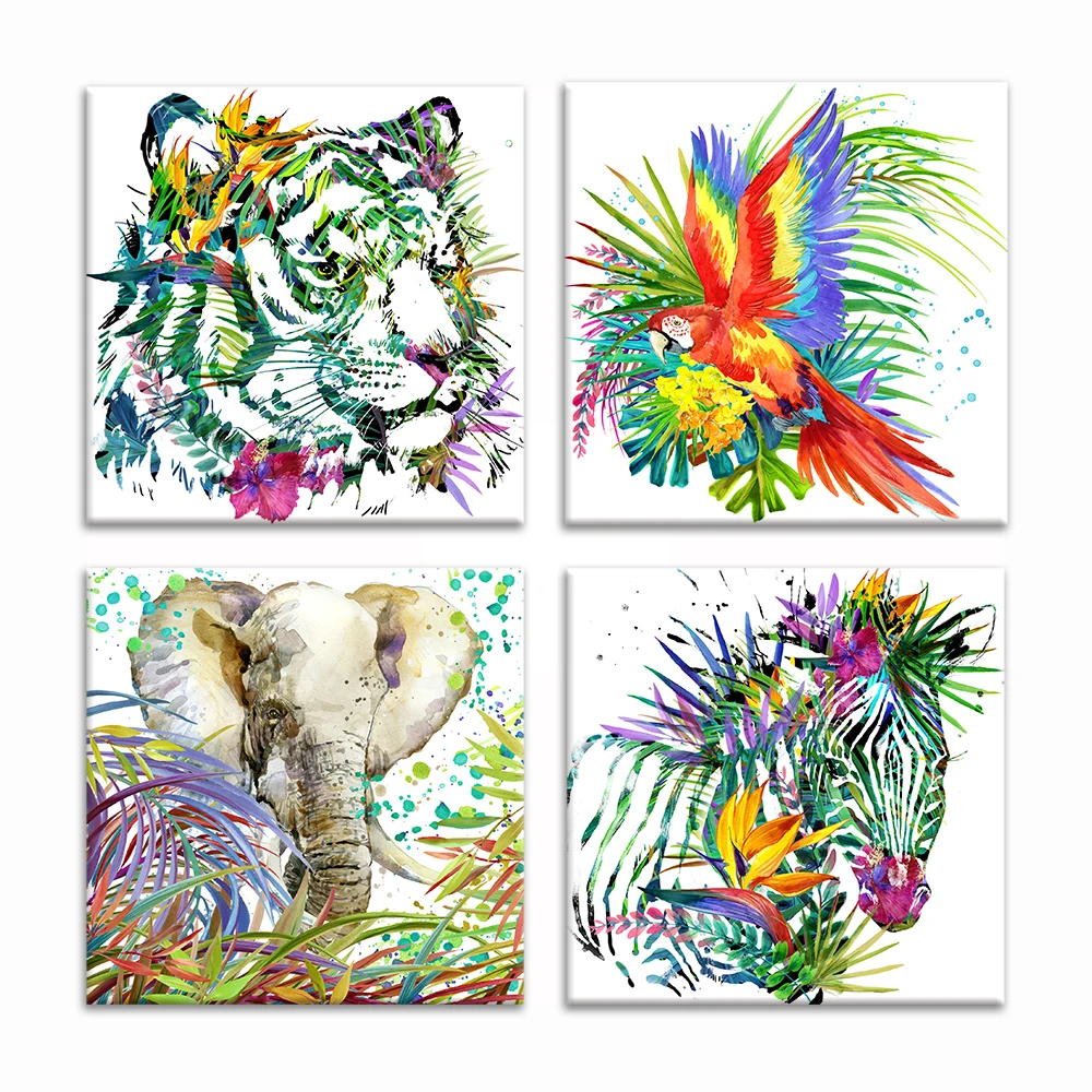 Free Shipping Tropical Style Canvas Prints Animal Canvas Photo Printing