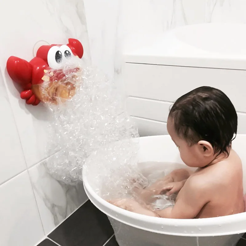 

2018 New 1Pcs Crab Bubble Machine Musical Bubble Maker Bath Baby Toy Bath Shower Fun Toys For Children