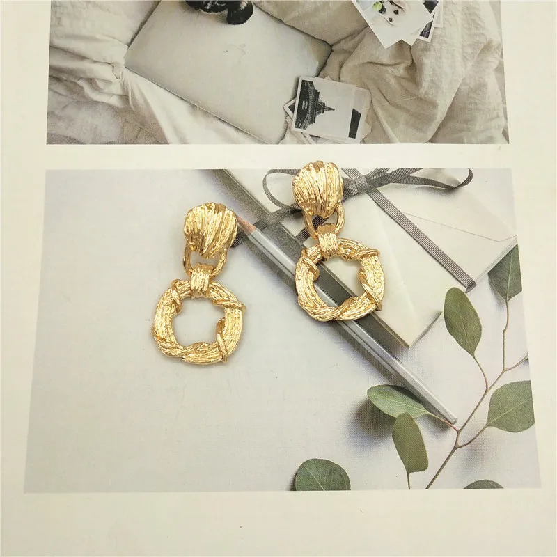 Модные геометрические массивные серьги с большими каплями для женщин в стиле панк, крутые винтажные серебряные золотые серьги, подарки, роскошные ювелирные изделия, бижутерия