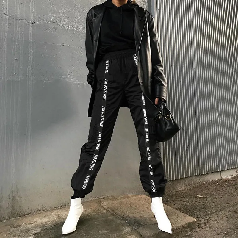 Summer Streetwear Letter Print Patchwork Harem Pants Women Basic High Waist Pants Capris Casual Trousers Women Clothes Summer Streetwear Letter Print Patchwork Harem Pants Women Basic High Waist Pants Capris Casual Trousers Women Clothes