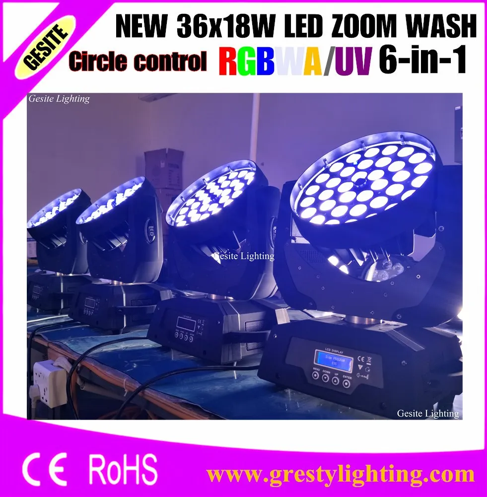 2pcs/lot Professional Dj/disco/night Club Equipment 36pcs 6in1 Zoom Led