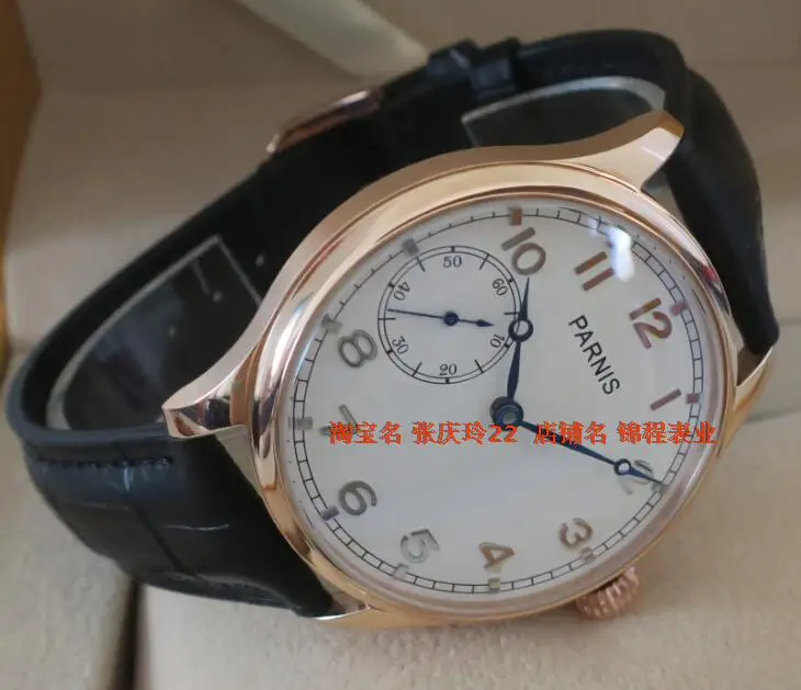 PARNIS watch the seagulls ST3600 6497 gooseneck core plating Rose gold watchcase onion manual mechanical men