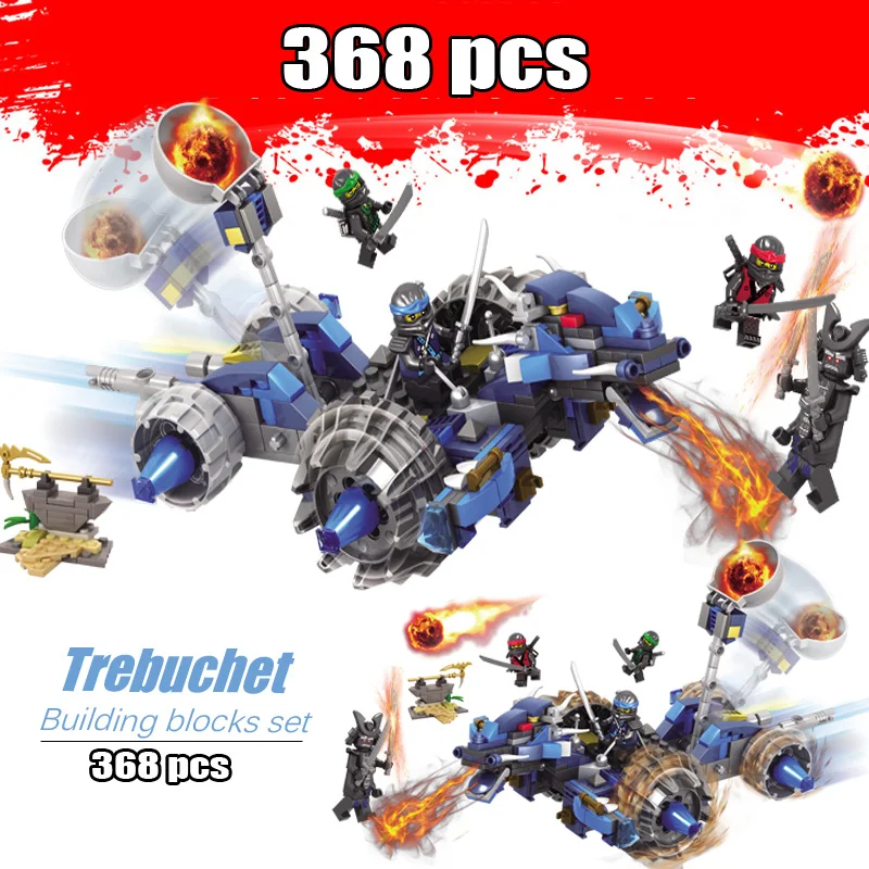 

368pcs Ninja Catapult Trebuchet Vehicle Building Blocks Compatible Legoingly Ninjagoed Bricks Educational Toys for Children