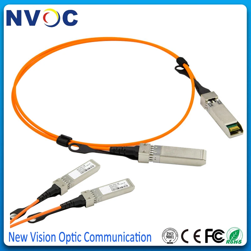2 шт./лот 10 Гбит/с SFP + 1 м (3 фута) OM2 кабель AOC активный оптический совместимый 10G (1 для