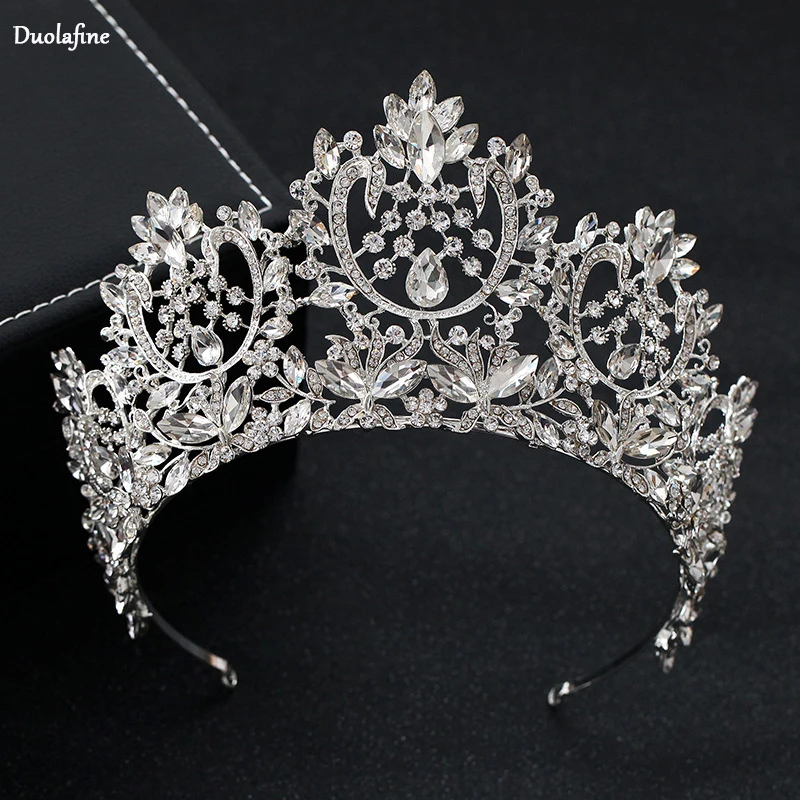 

Luxury Fashion Atmosphere Retro Baroque Bridal Crown Gold And Silver Color Court Queen Tiara Bridal Wedding Hair Accessories