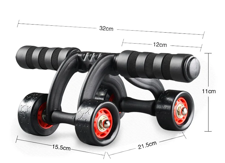 4 колеса Мощность AB ролик для брюшного пресса колеса для живота/талии/рук/ног тренировки фитнес тренажерный зал упражнения Бодибилдинг